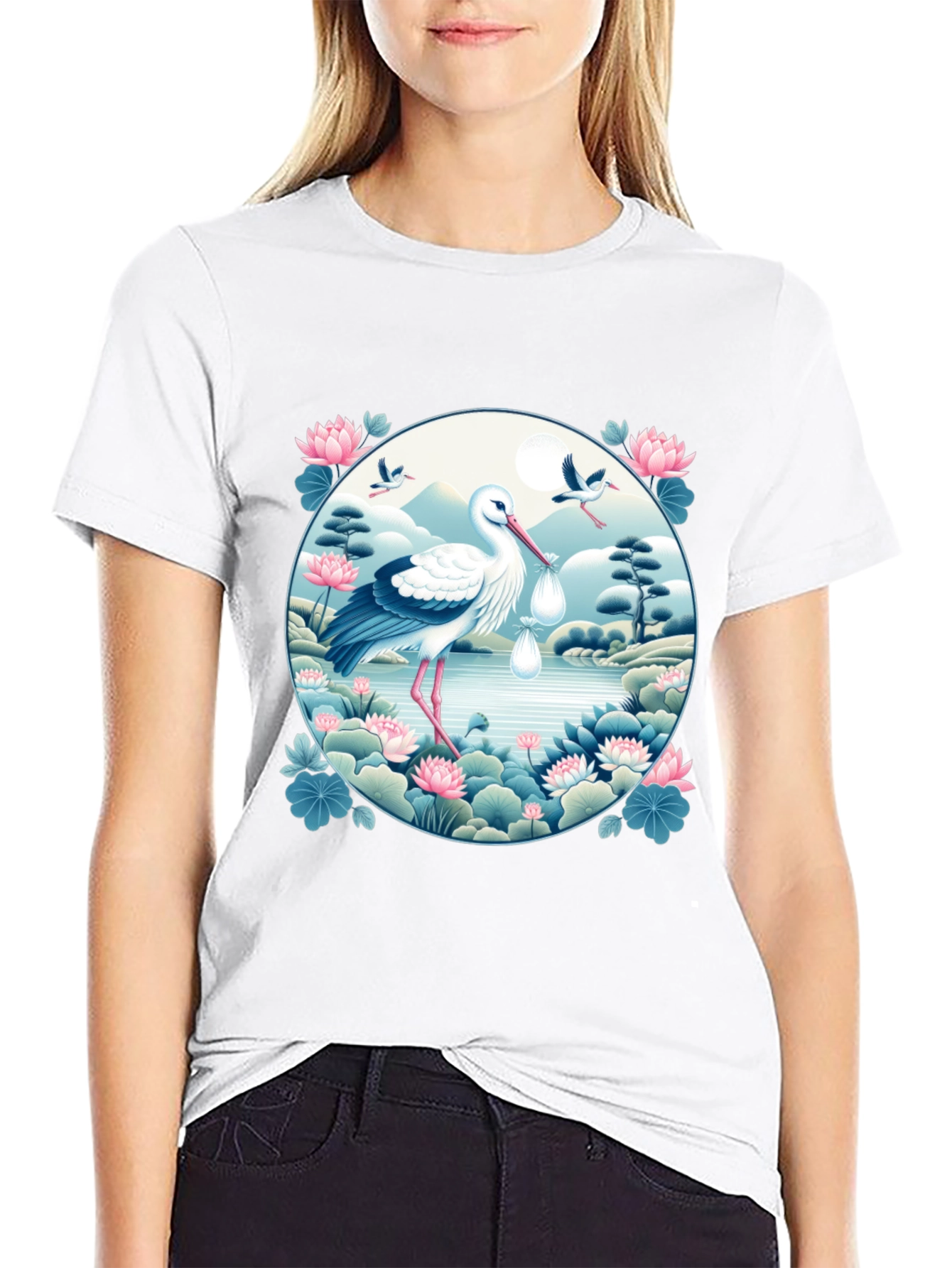 Stork Delivery T-Shirt - Baby Shower Gift