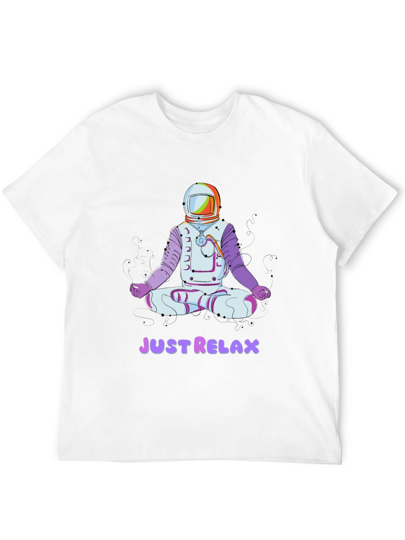 Astronaut Meditating T-Shirt - Just Relax Graphic Tee