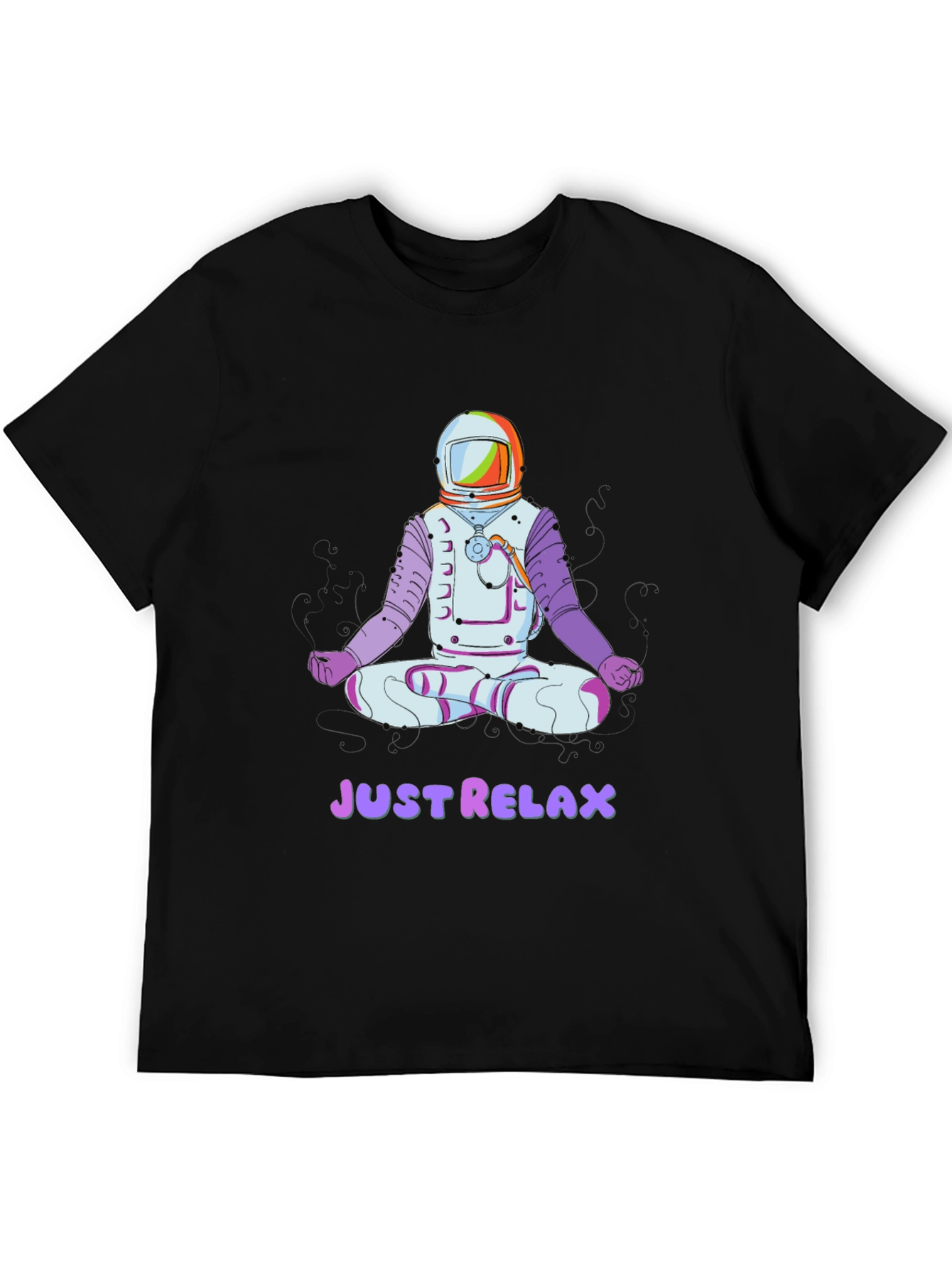 Astronaut Meditating T-Shirt - Just Relax Graphic Tee