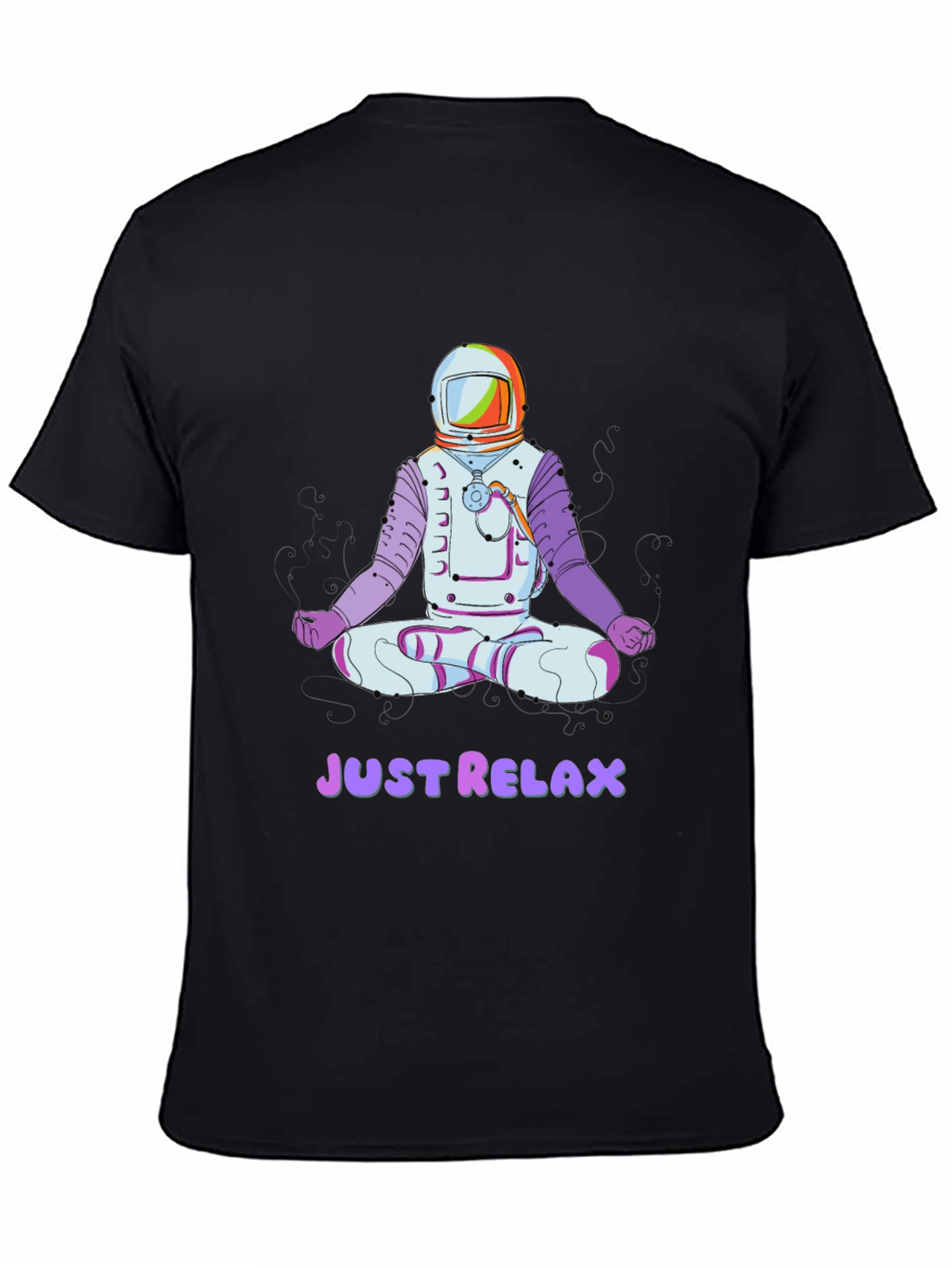 Astronaut Meditating T-Shirt - Just Relax Graphic Tee