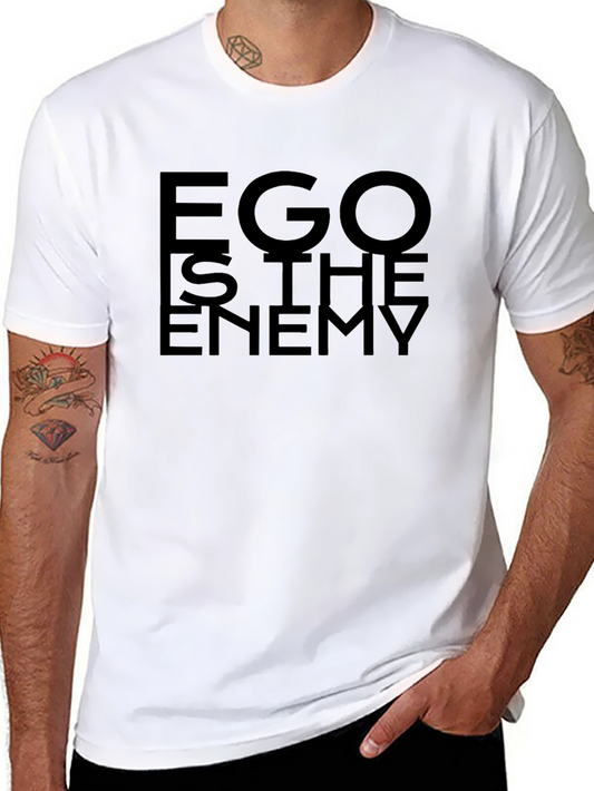 Ego is the Enemy T-Shirt - Minimalist Design Black