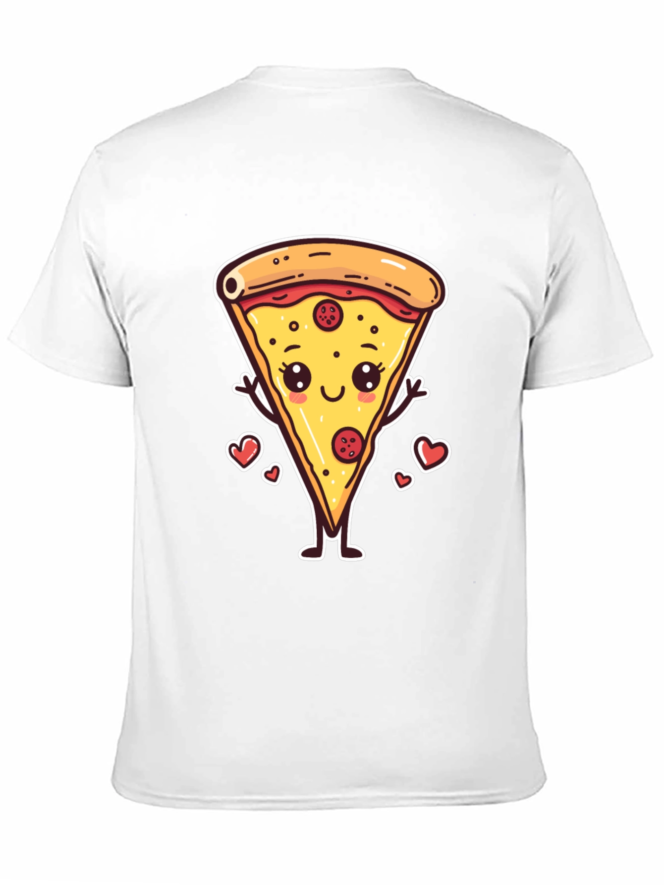Cute Pizza Slice Graphic T-Shirt - Unisex Black Tee