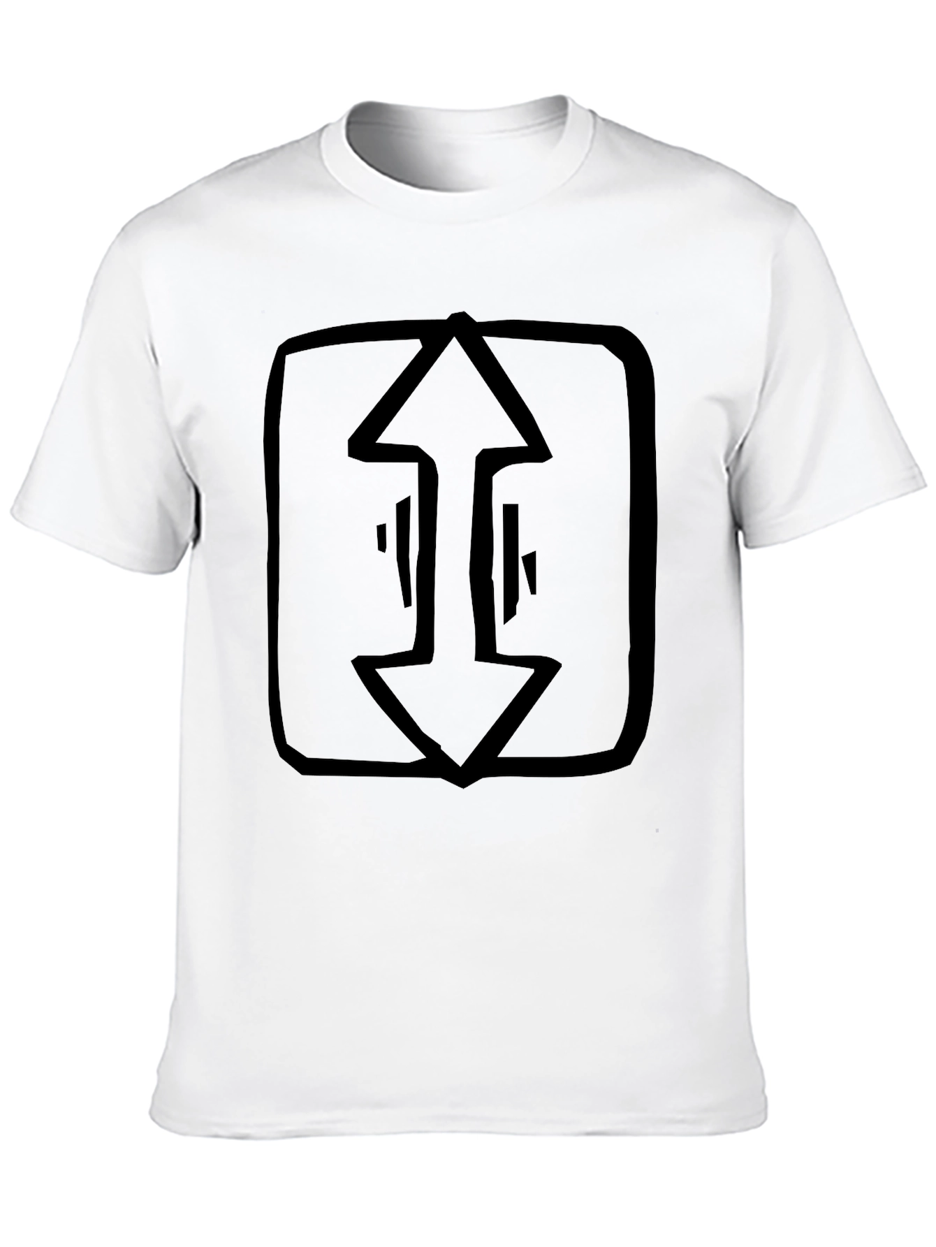 Abstract Arrow Graphic Black T-Shirt
