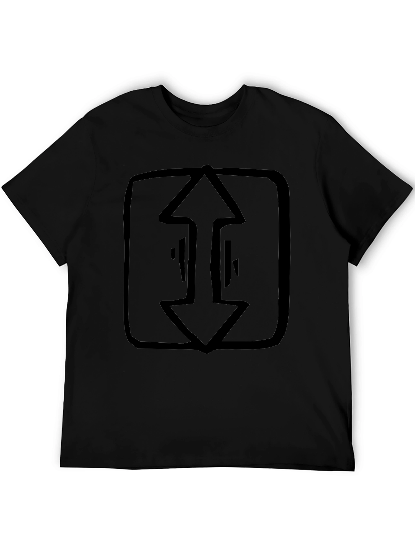 Abstract Arrow Graphic Black T-Shirt