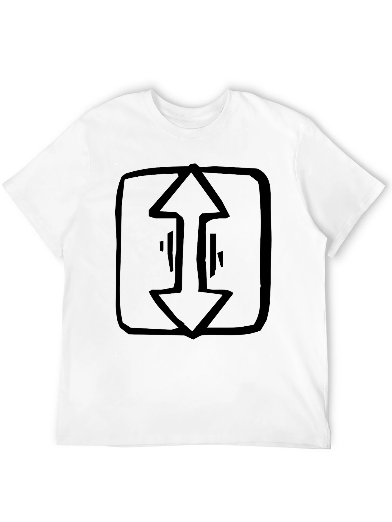 Abstract Arrow Graphic Black T-Shirt