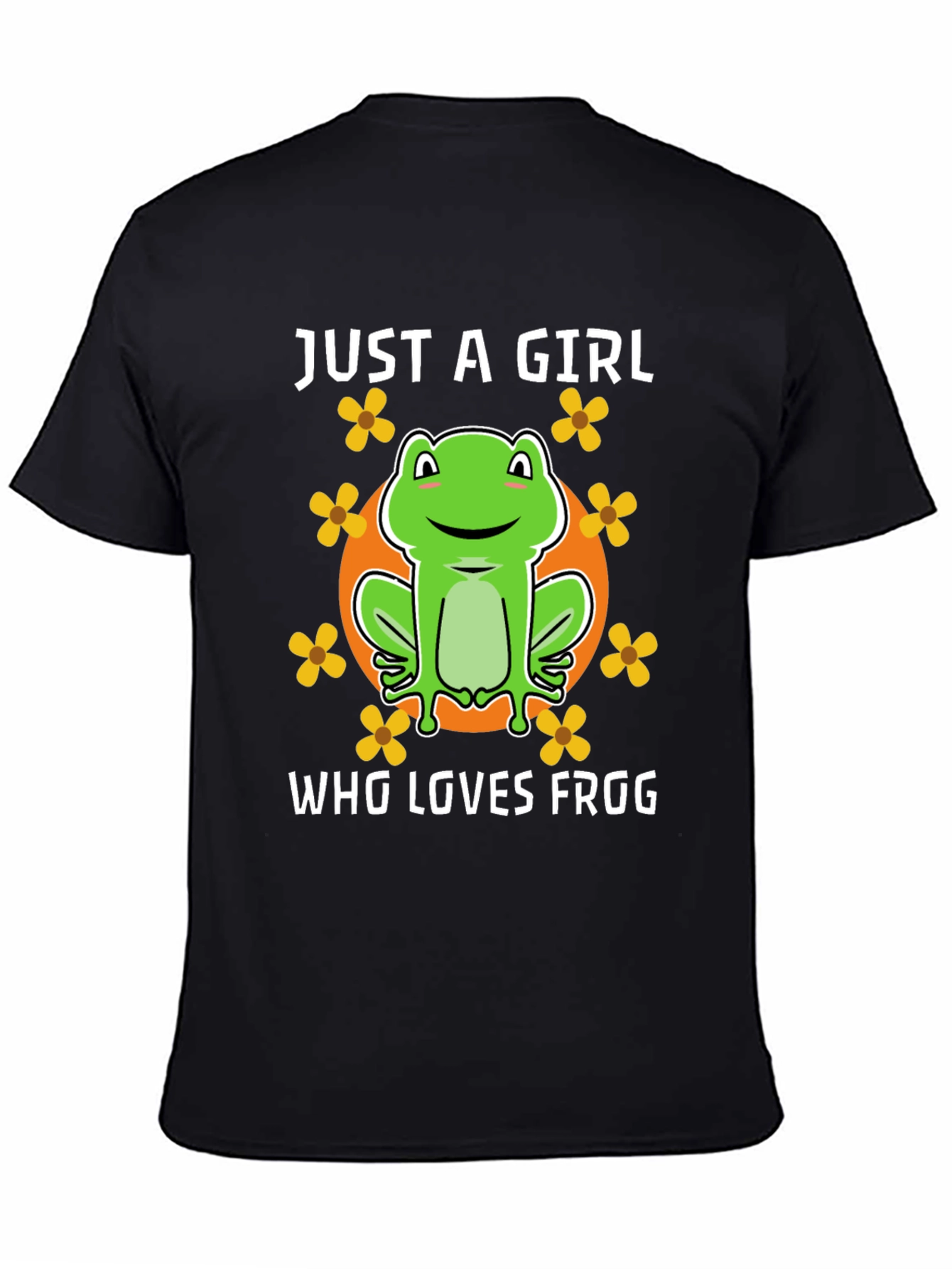 Just a Girl Who Loves Frog Black T-Shirt