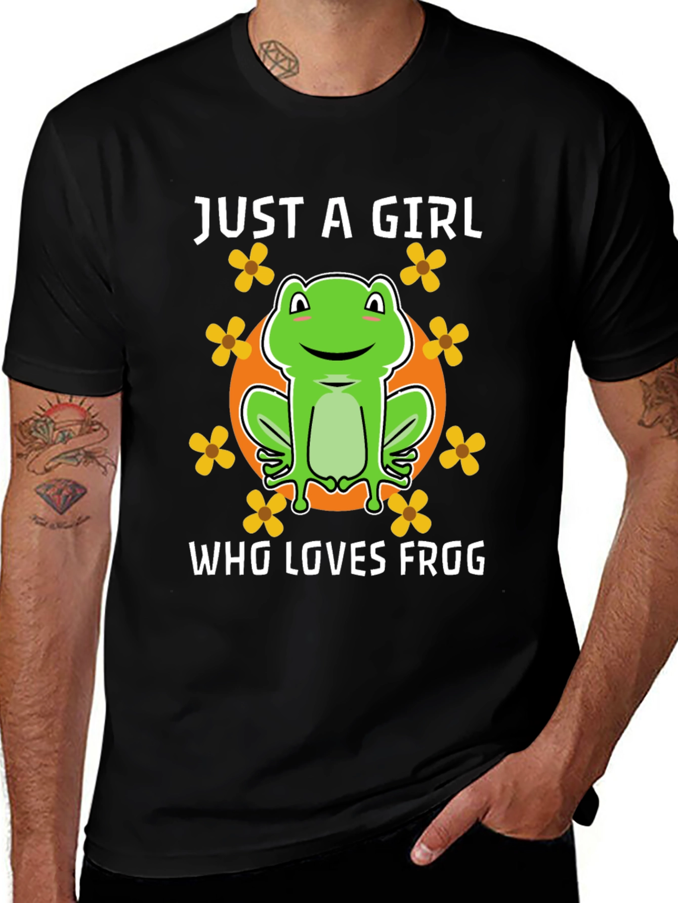 Just a Girl Who Loves Frog Black T-Shirt