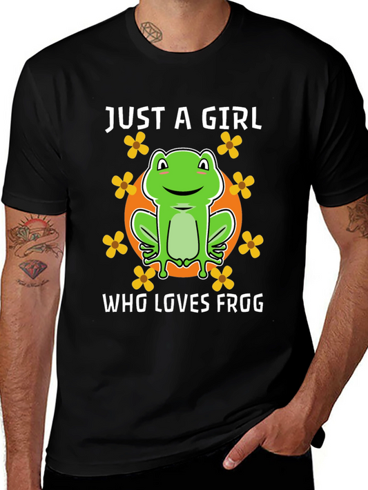 Just a Girl Who Loves Frog Black T-Shirt