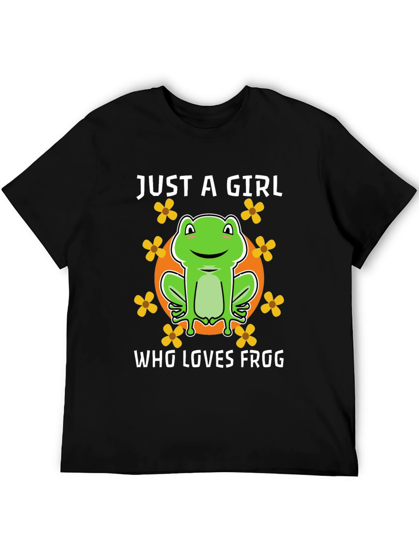 Just a Girl Who Loves Frog Black T-Shirt