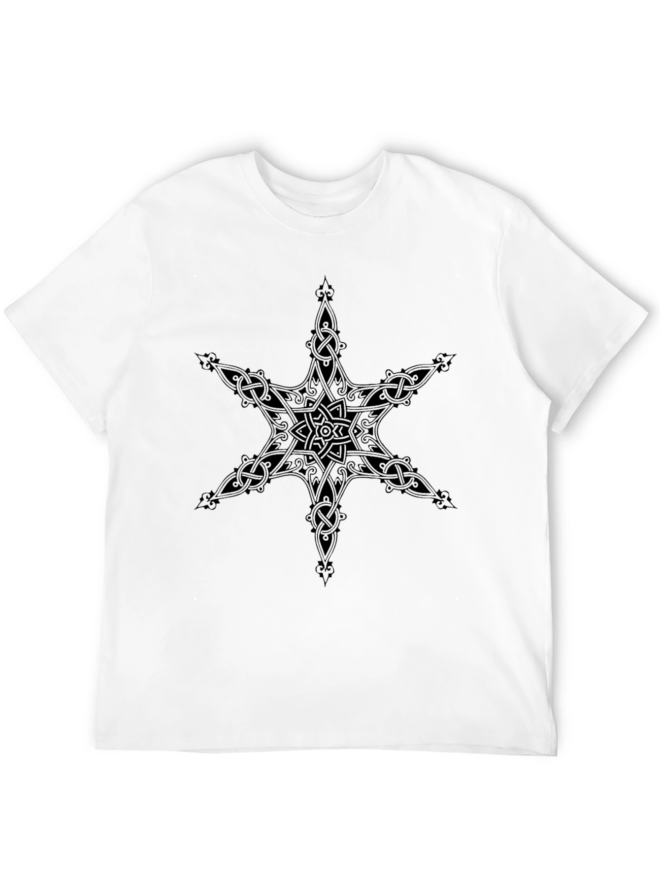 Celtic Star Design Black T-Shirt