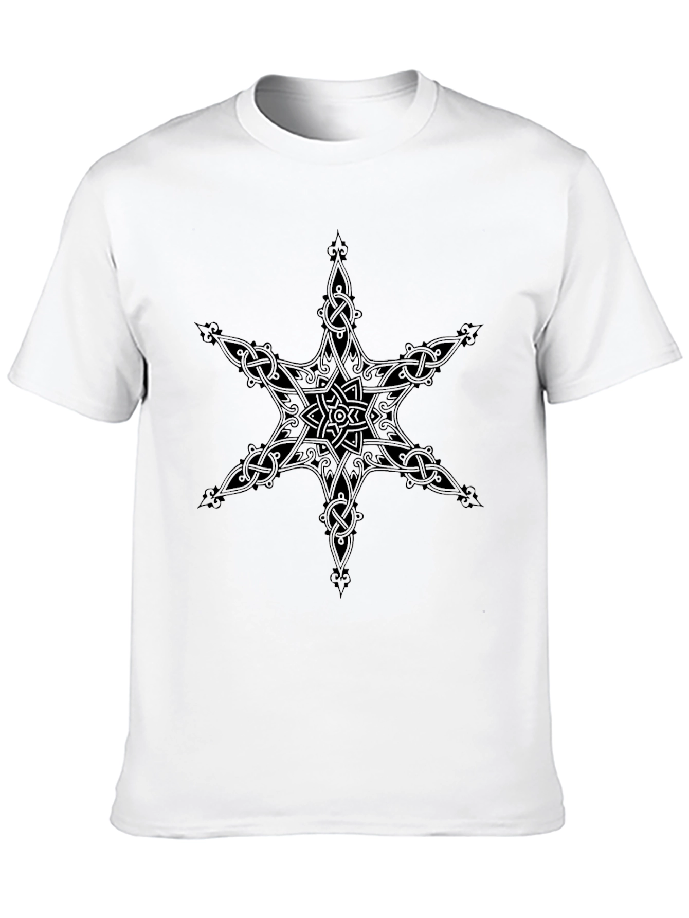 Celtic Star Design Black T-Shirt