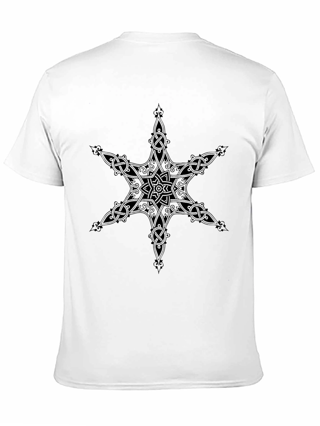 Celtic Star Design Black T-Shirt