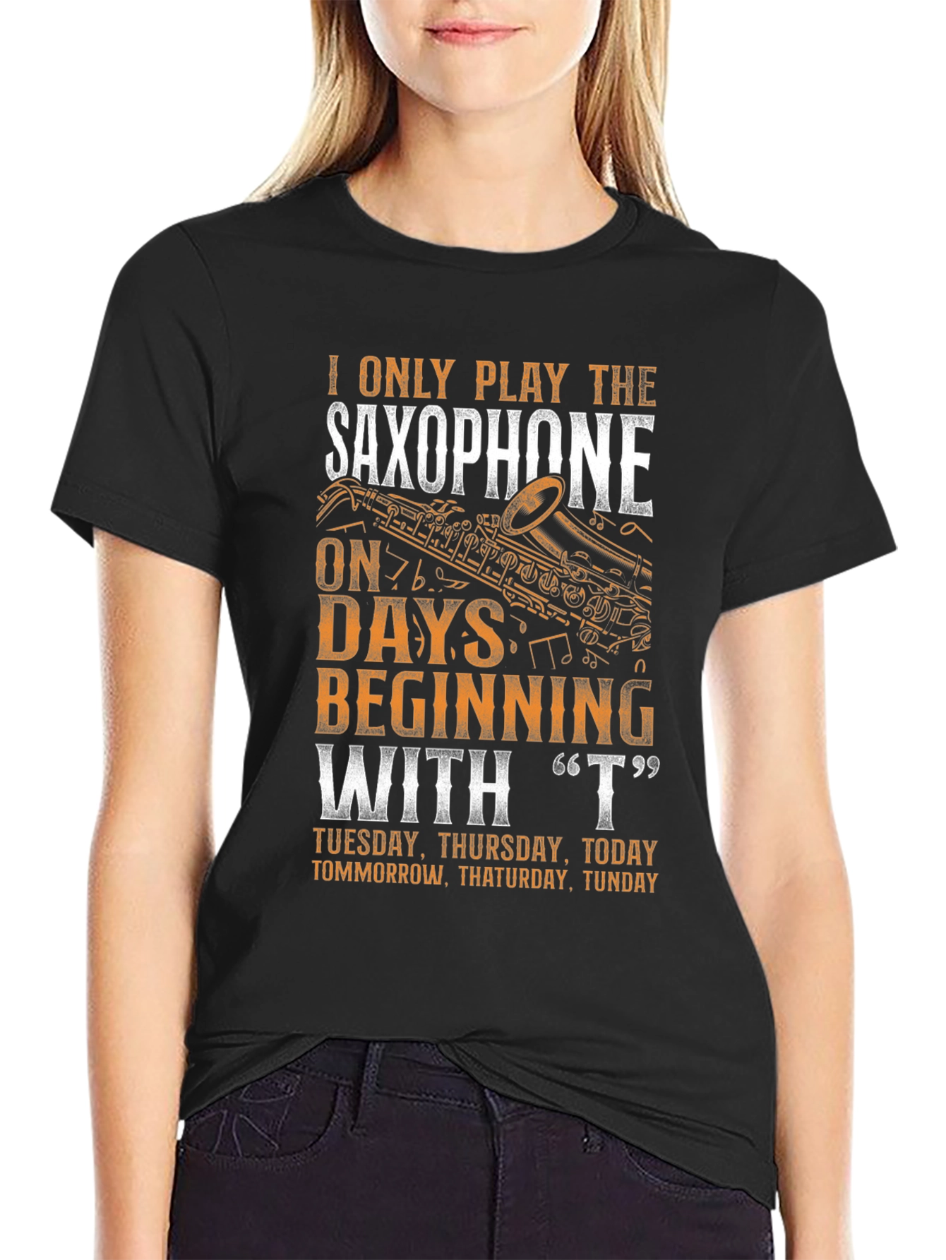 Saxophone Player Days of the Week T-Shirt
