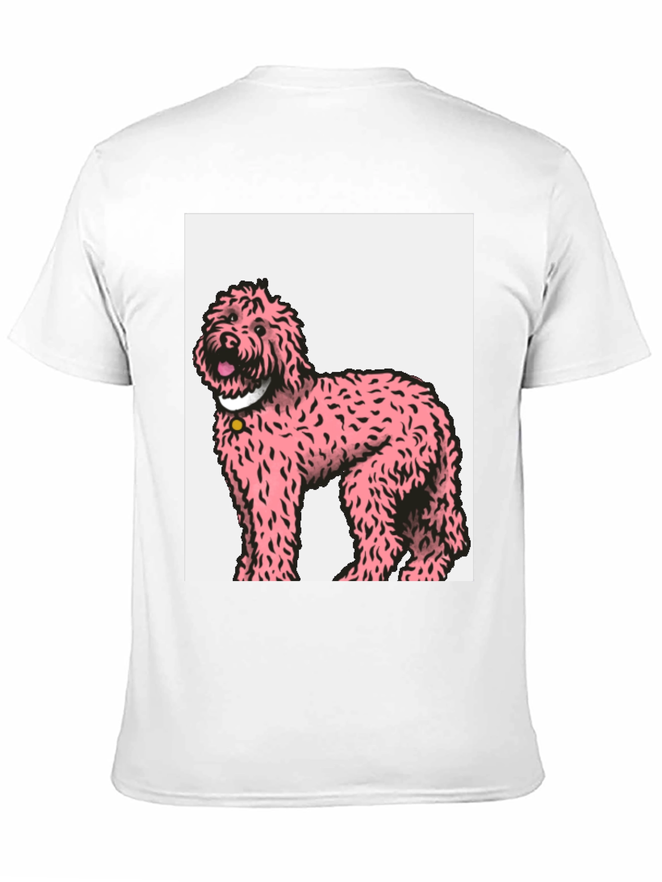Pink Poodle Graphic Tee - Black