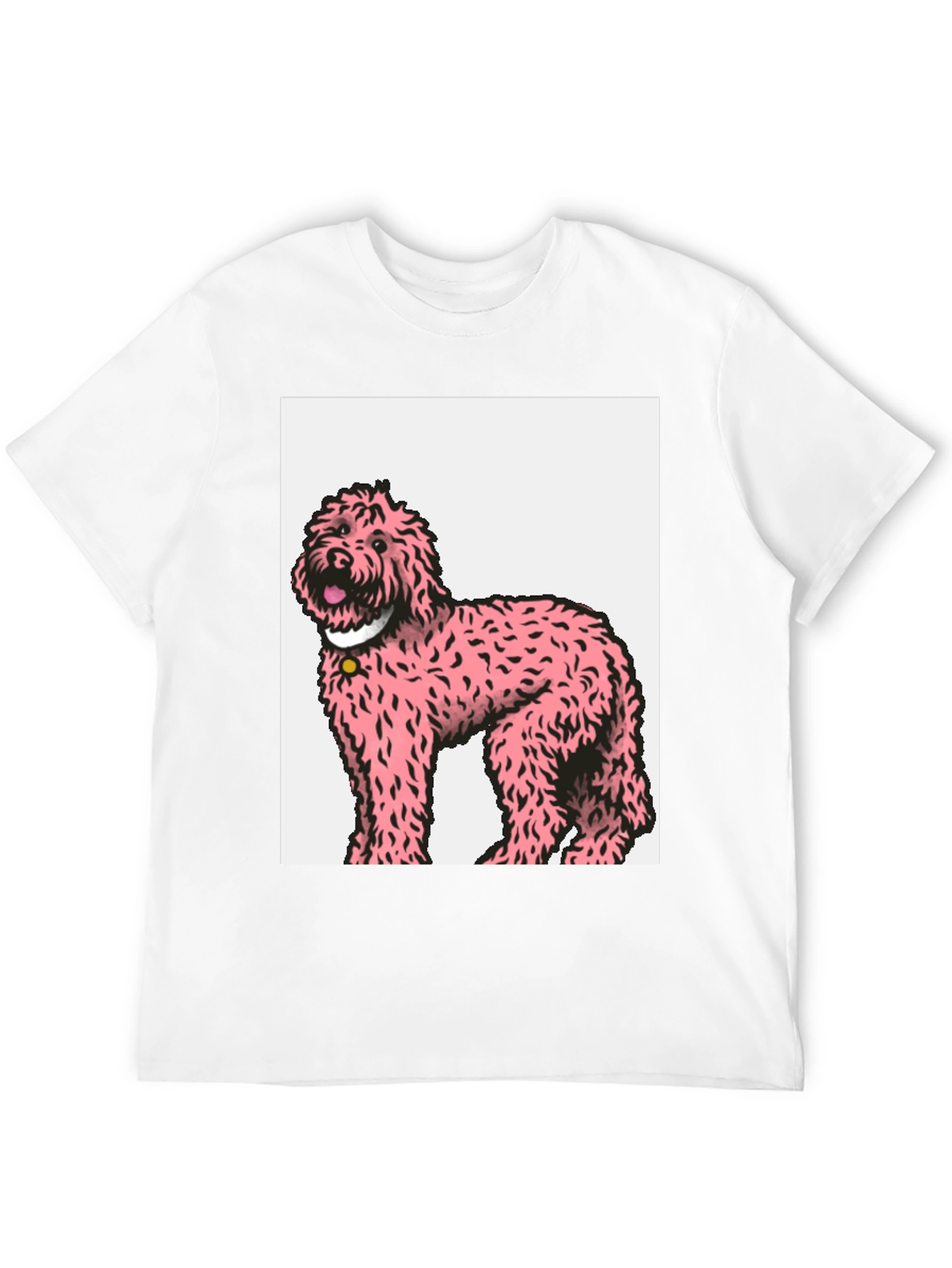 Pink Poodle Graphic Tee - Black