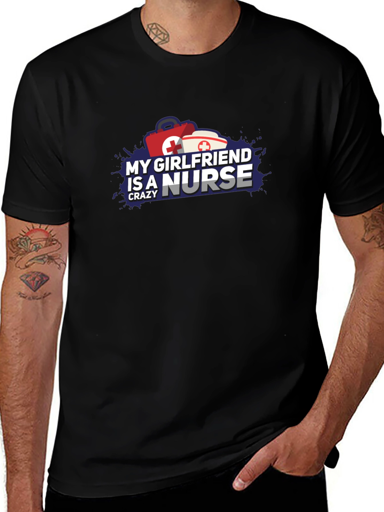 Crazy Nurse Girlfriend Graphic T-Shirt