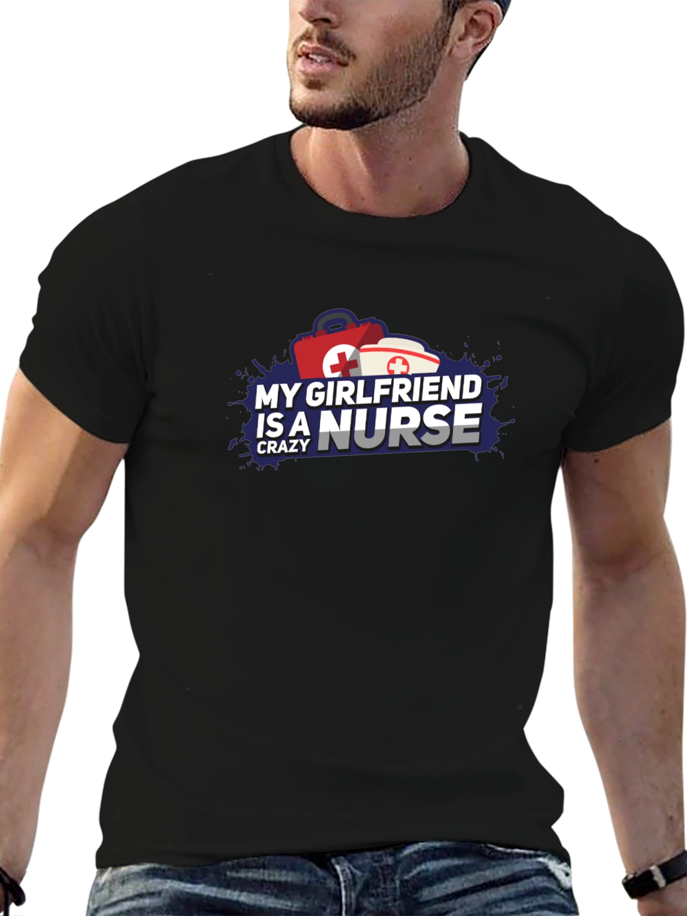 Crazy Nurse Girlfriend Graphic T-Shirt