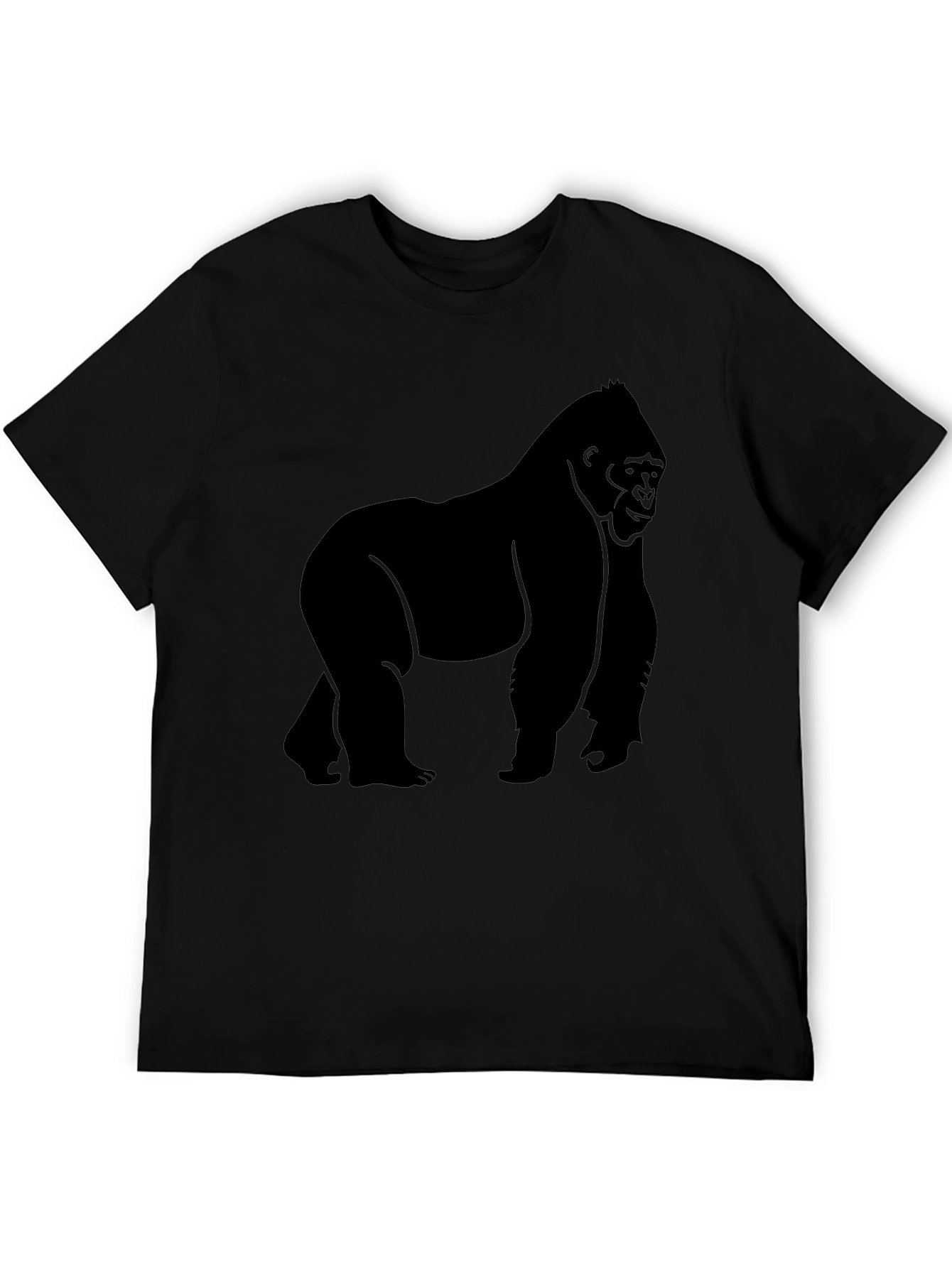 Gorilla Silhouette Graphic Tee - Mens Black T-Shirt