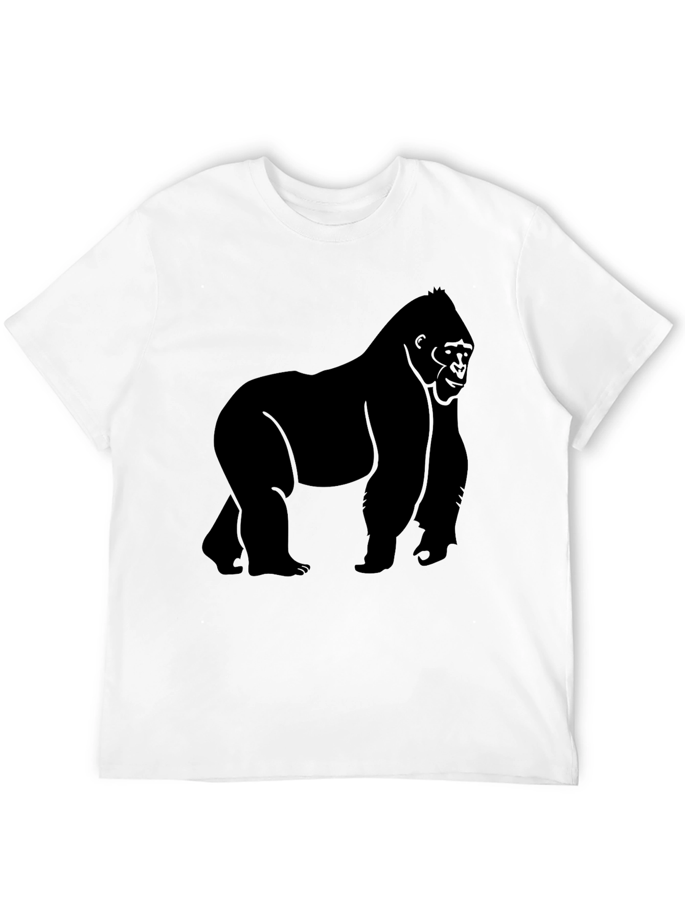 Gorilla Silhouette Graphic Tee - Mens Black T-Shirt