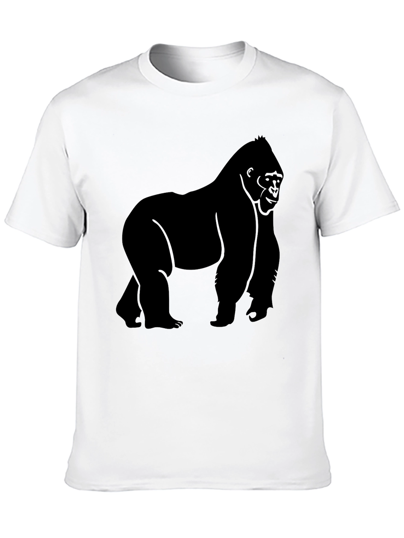 Gorilla Silhouette Graphic Tee - Mens Black T-Shirt