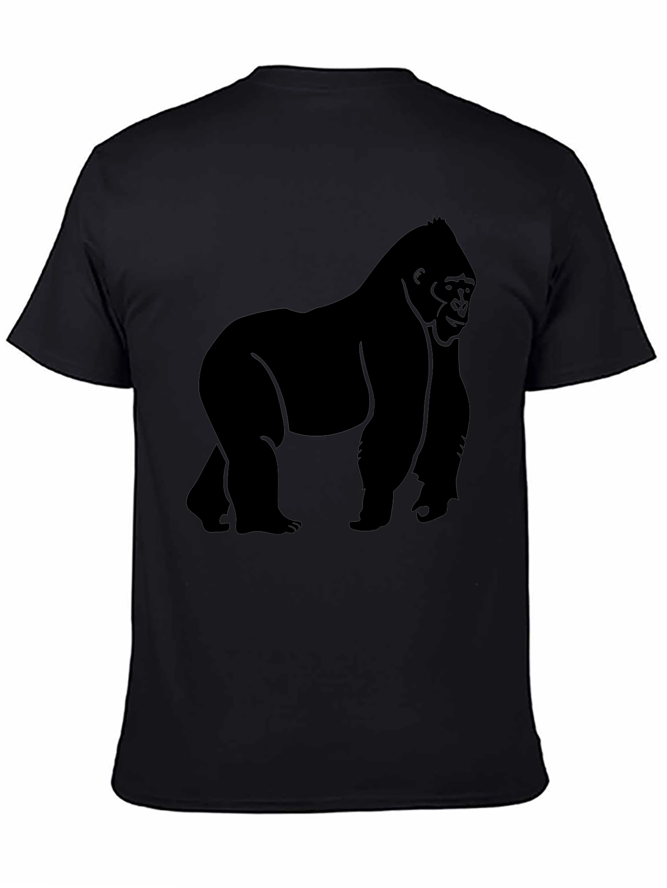 Gorilla Silhouette Graphic Tee - Mens Black T-Shirt