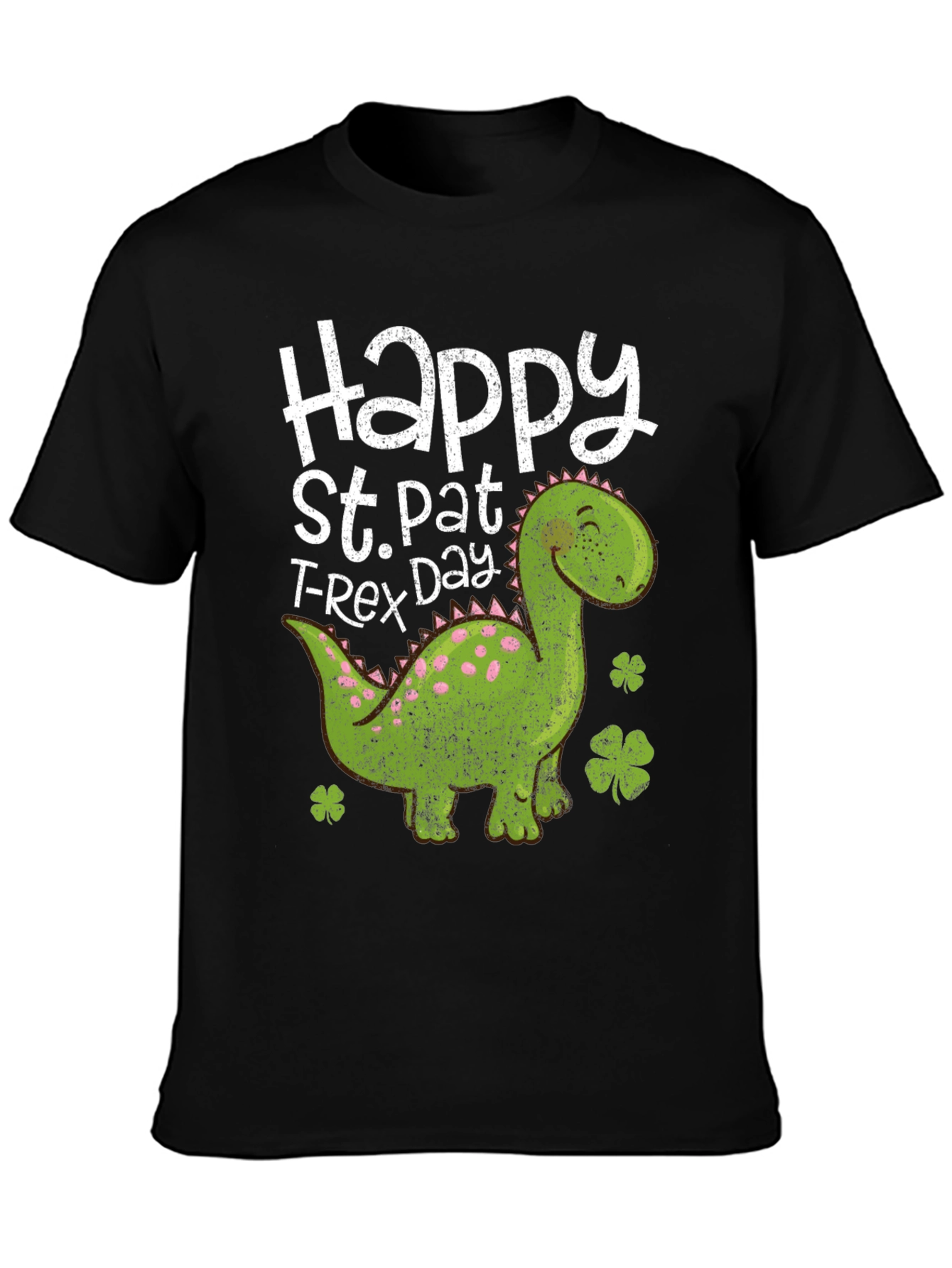 Happy St. Pat T-Rex Day Black Tee