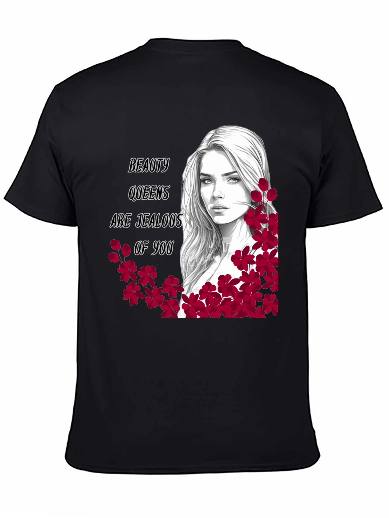 Beauty Queens Jealous Graphic Tee - Black