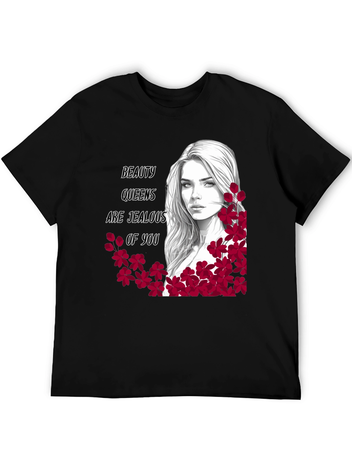 Beauty Queens Jealous Graphic Tee - Black