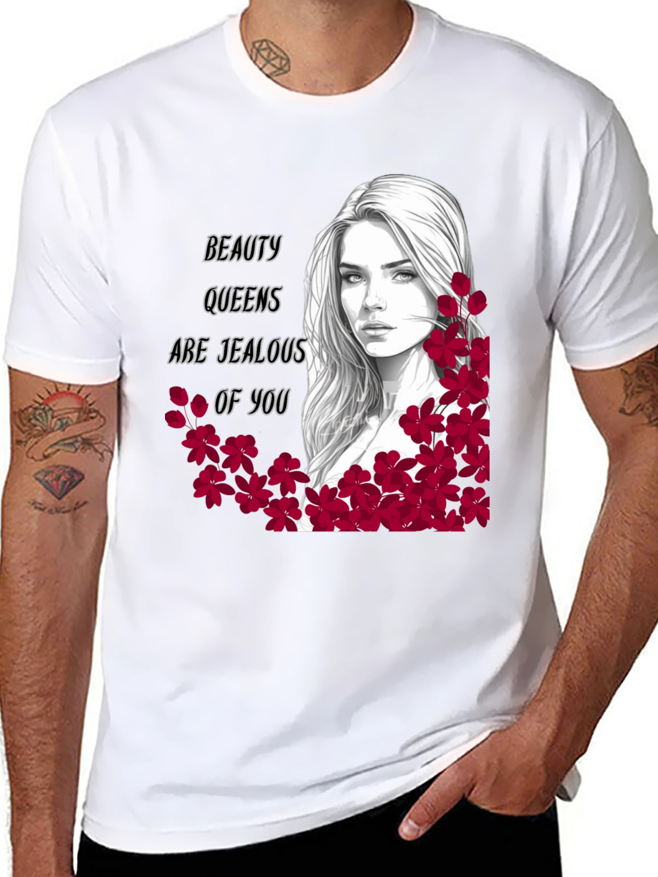 Beauty Queens Jealous Graphic Tee - Black