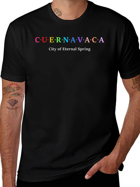 Cuernavaca Colorful Graphic Tee - City of Eternal Spring