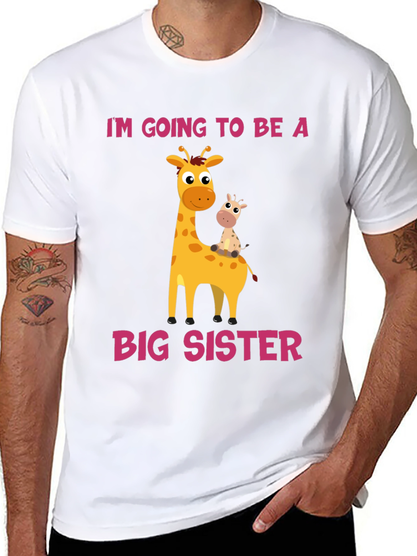 Im Going To Be A Big Sister Giraffe T-Shirt
