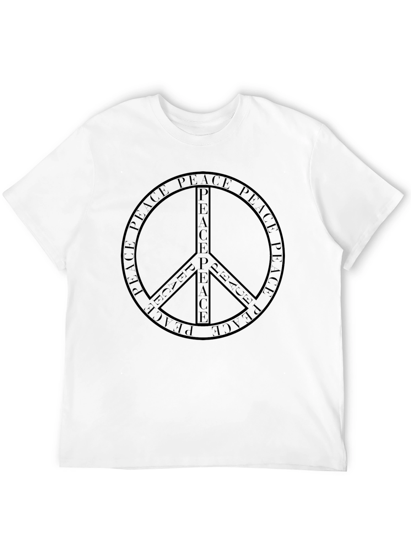Peace Sign Black T-Shirt - Retro Graphic Tee
