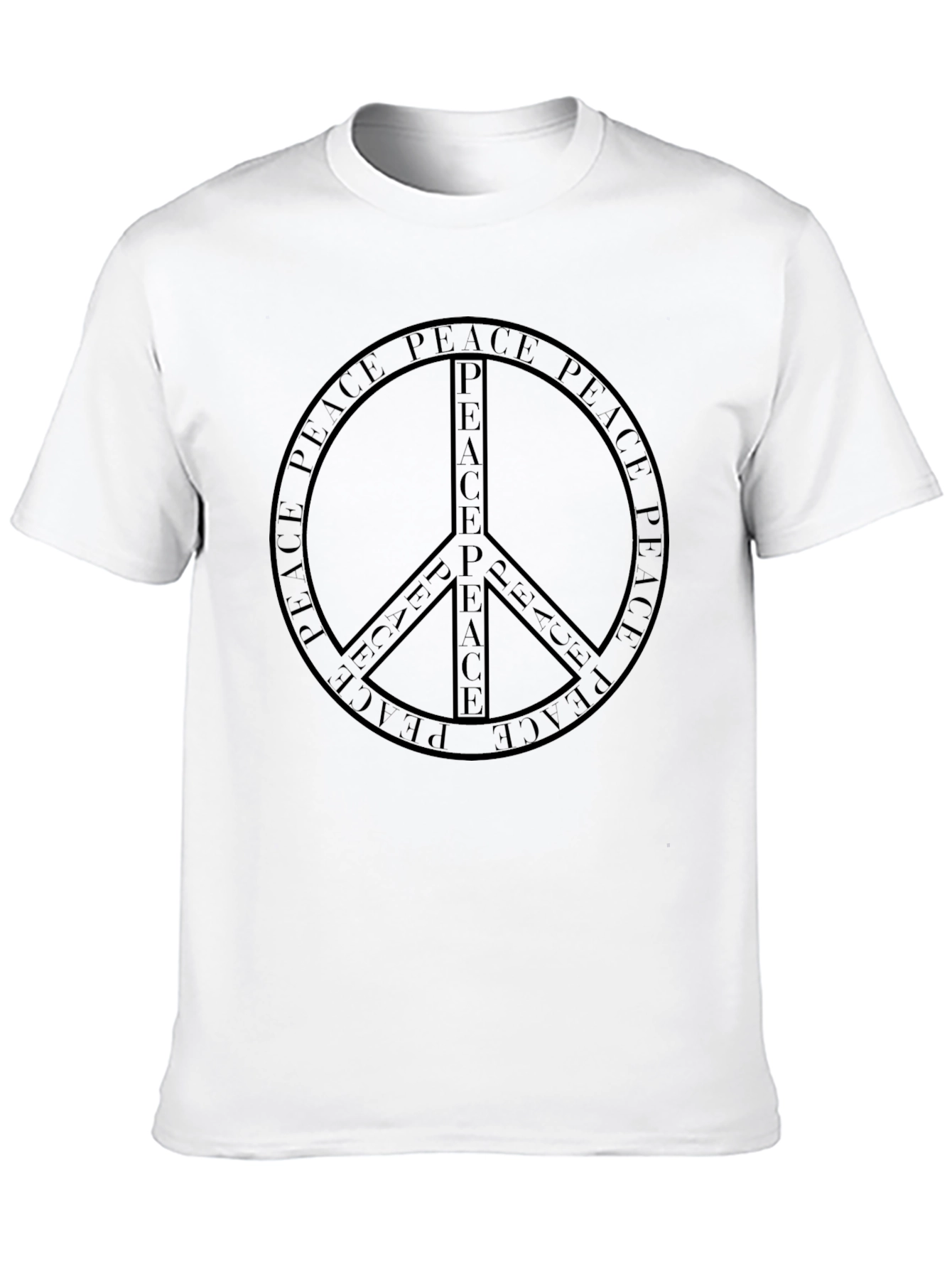 Peace Sign Black T-Shirt - Retro Graphic Tee