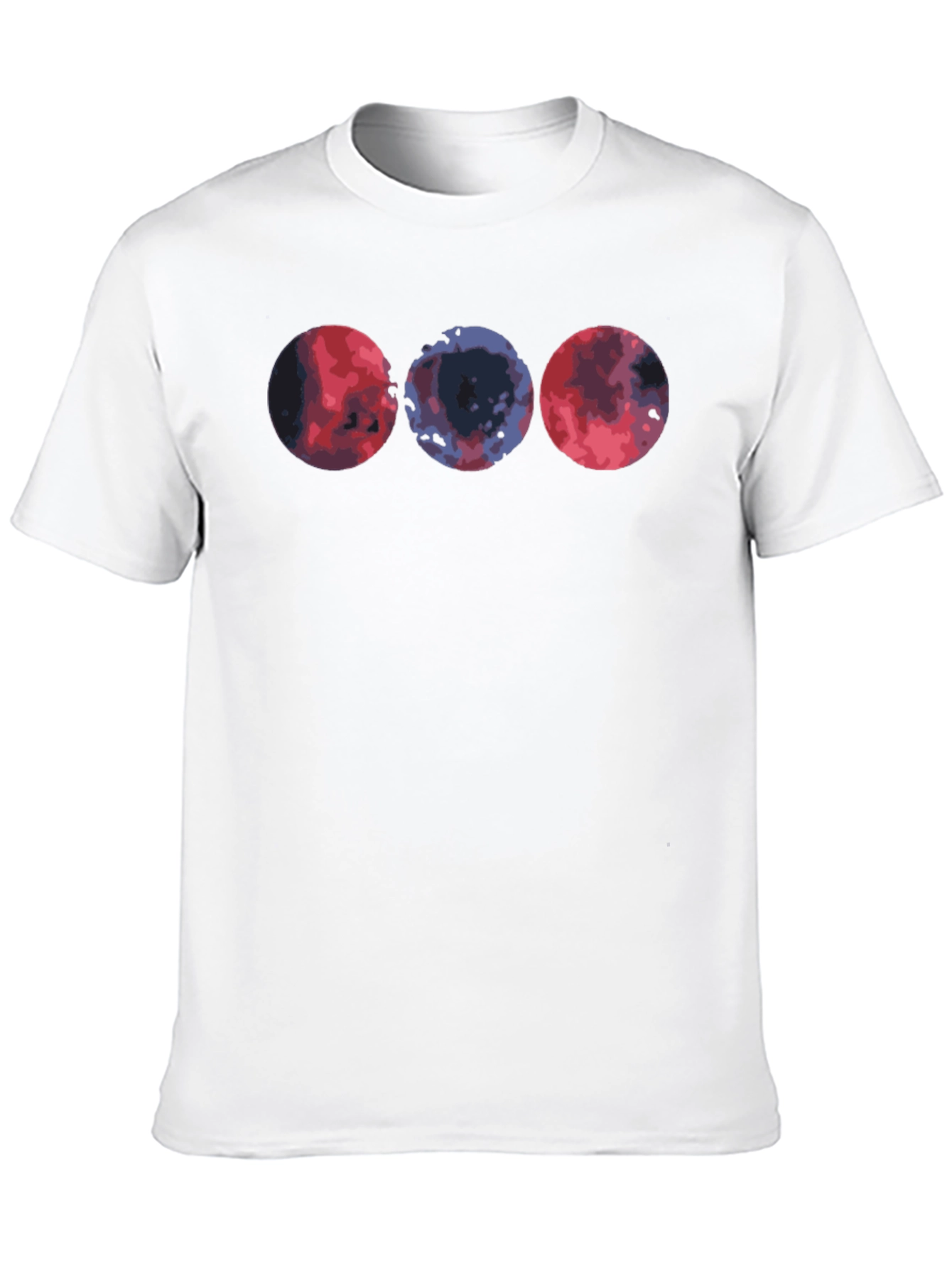 Abstract Circle Graphic Tee - Casual Black T-Shirt