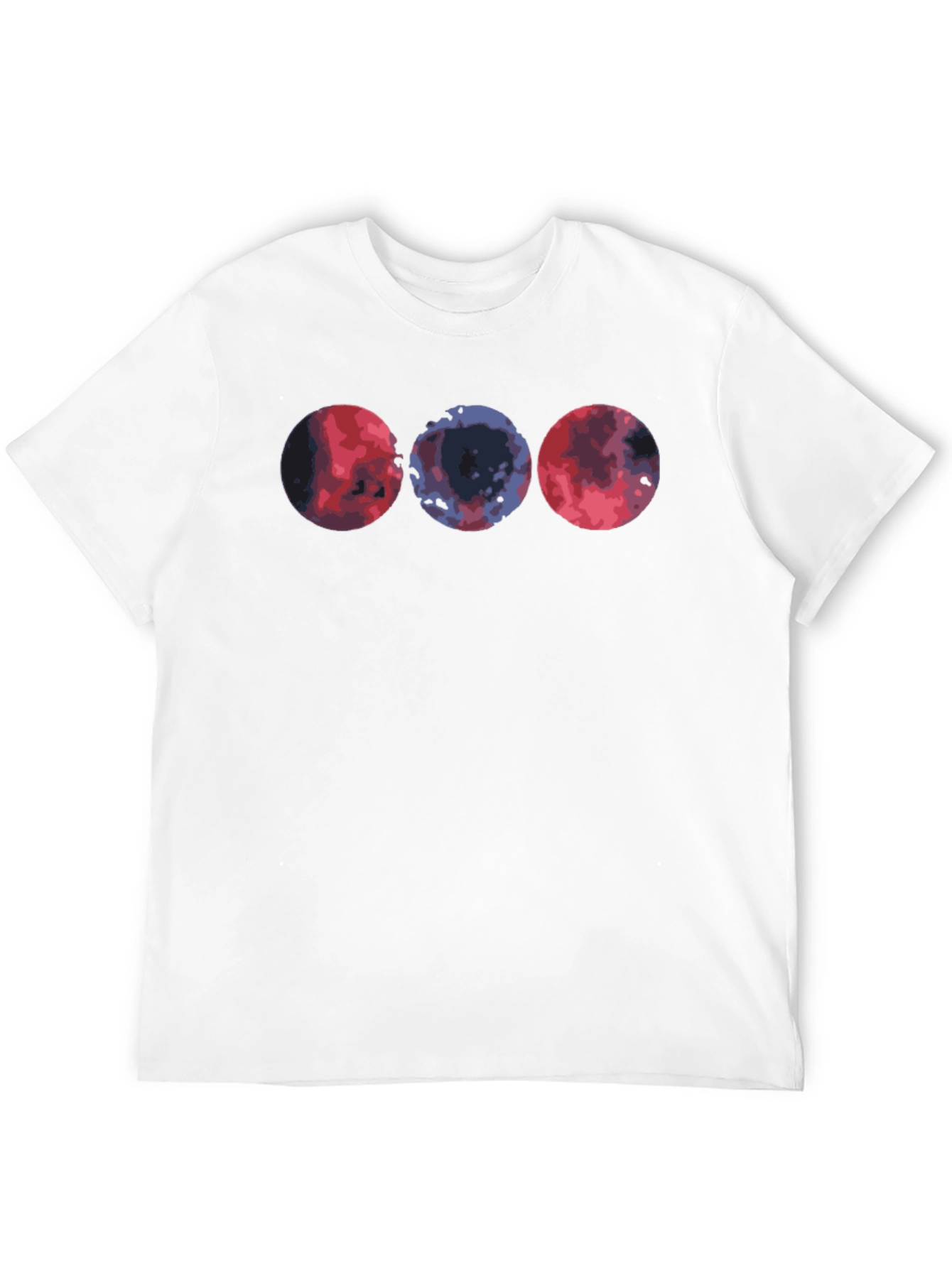 Abstract Circle Graphic Tee - Casual Black T-Shirt