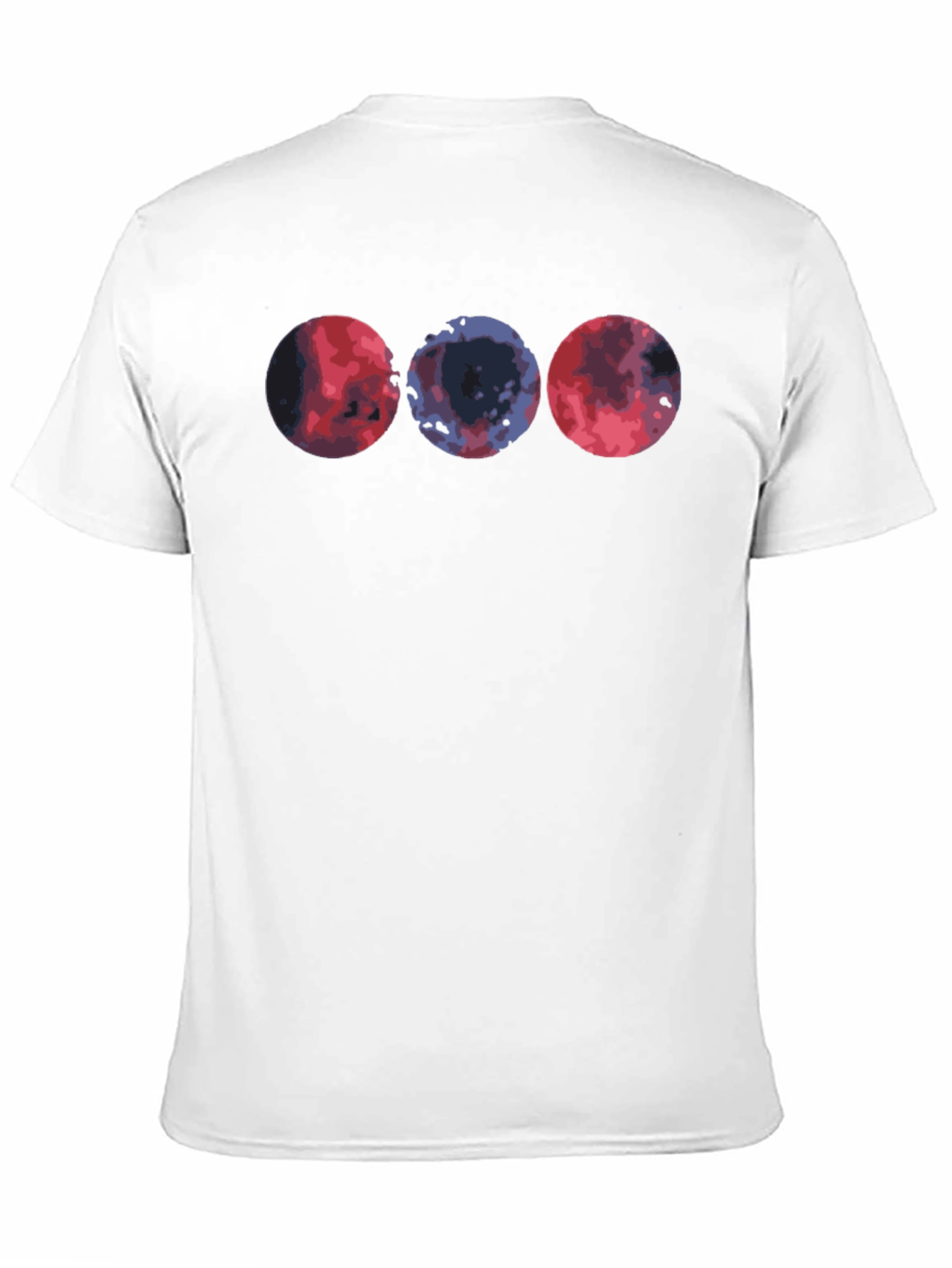 Abstract Circle Graphic Tee - Casual Black T-Shirt