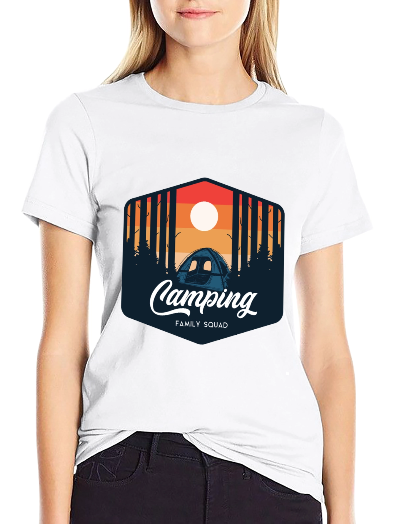 Camping Family Squad Graphic T-Shirt