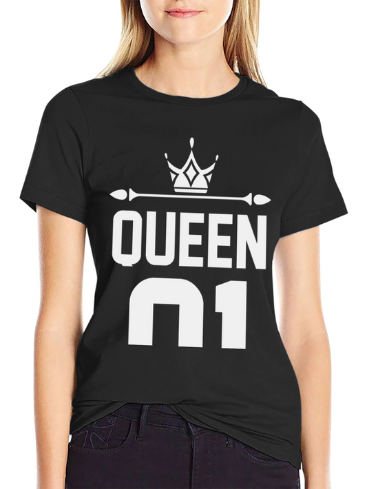 Queen Number One Graphic Tee - Black