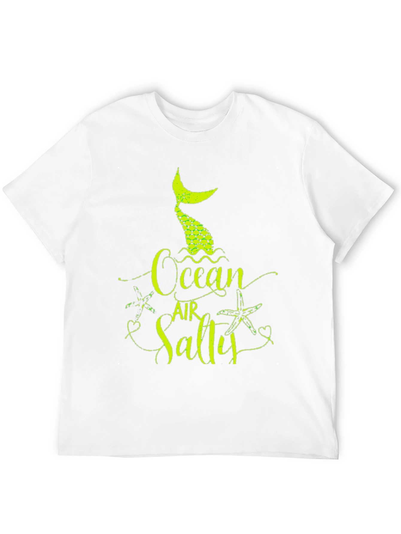 Ocean Air Salty Mermaid Black T-Shirt