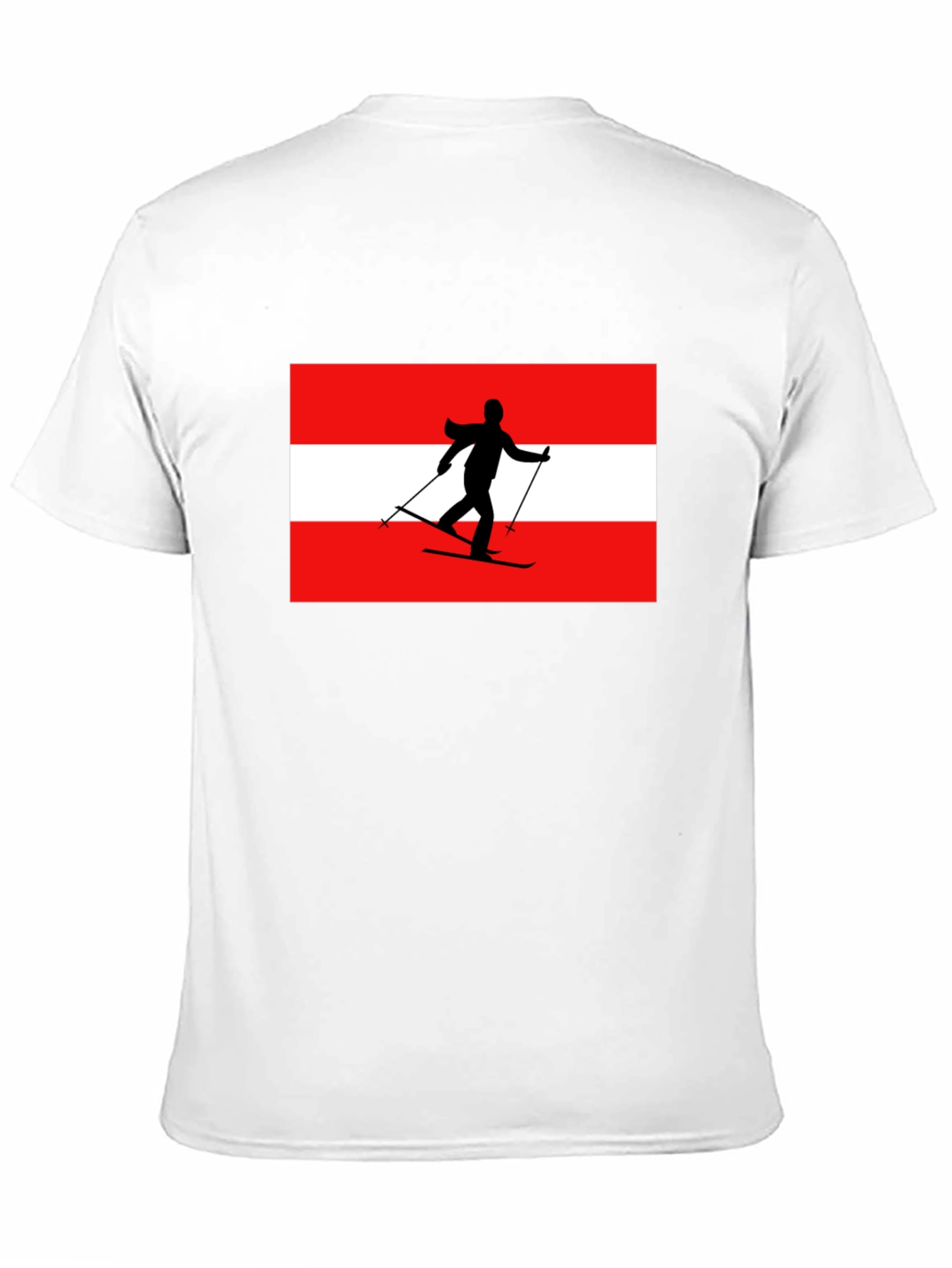 Austria Skier Graphic Tee - Black Cotton T-Shirt
