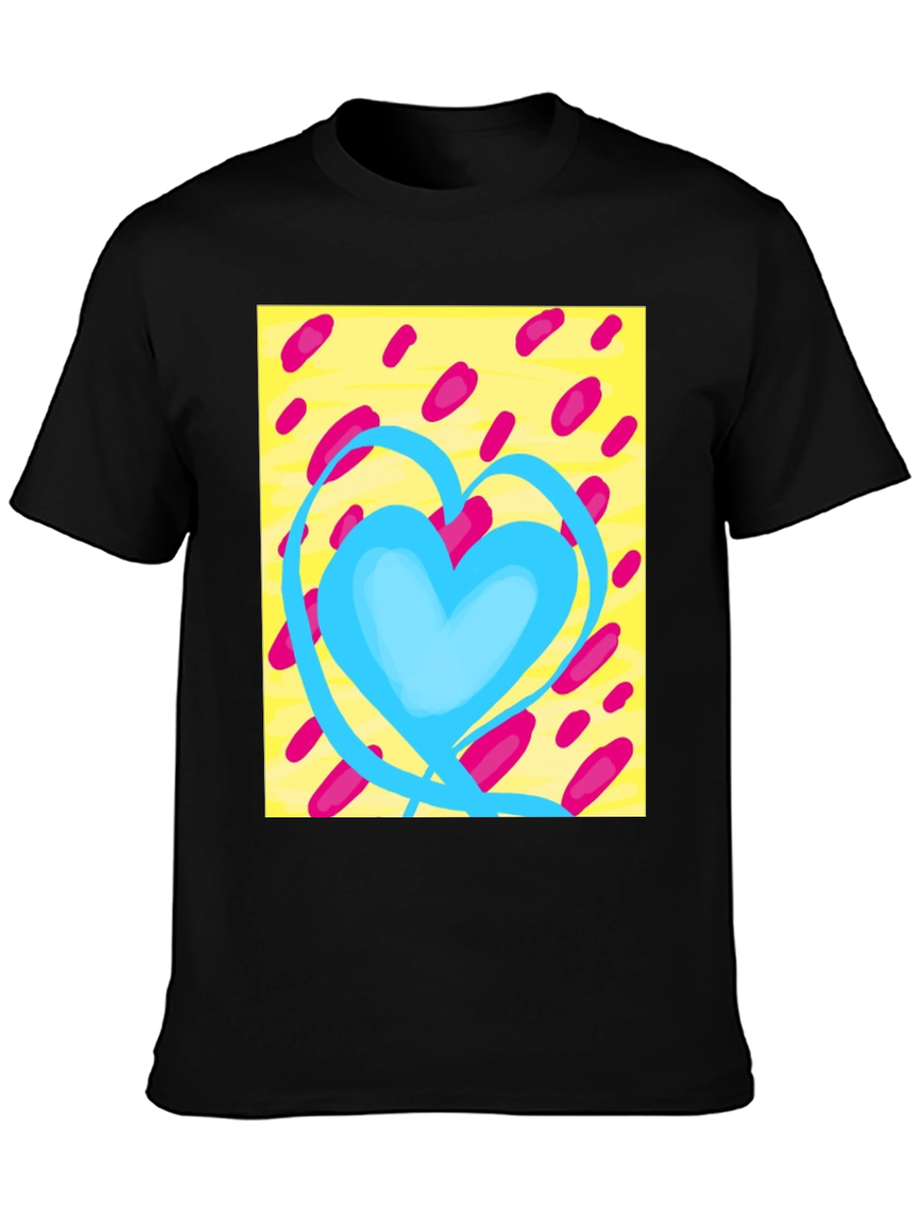 Funky Heart Graphic Tee - Casual Style