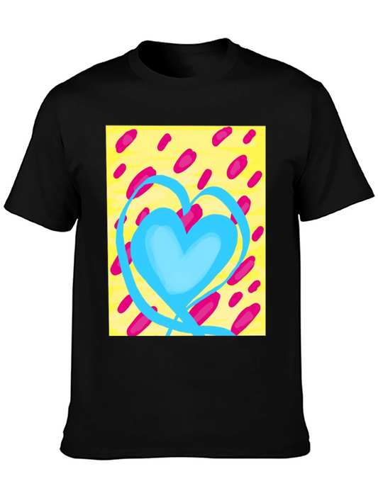 Funky Heart Graphic Tee - Casual Style