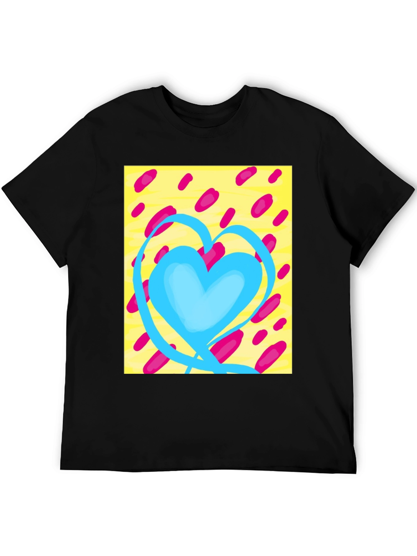Funky Heart Graphic Tee - Casual Style
