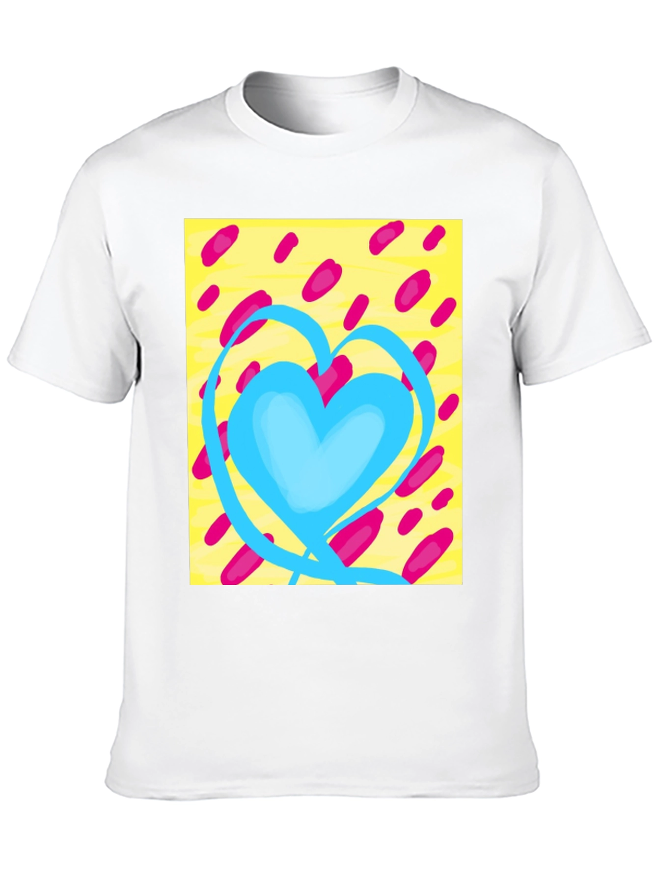 Funky Heart Graphic Tee - Casual Style