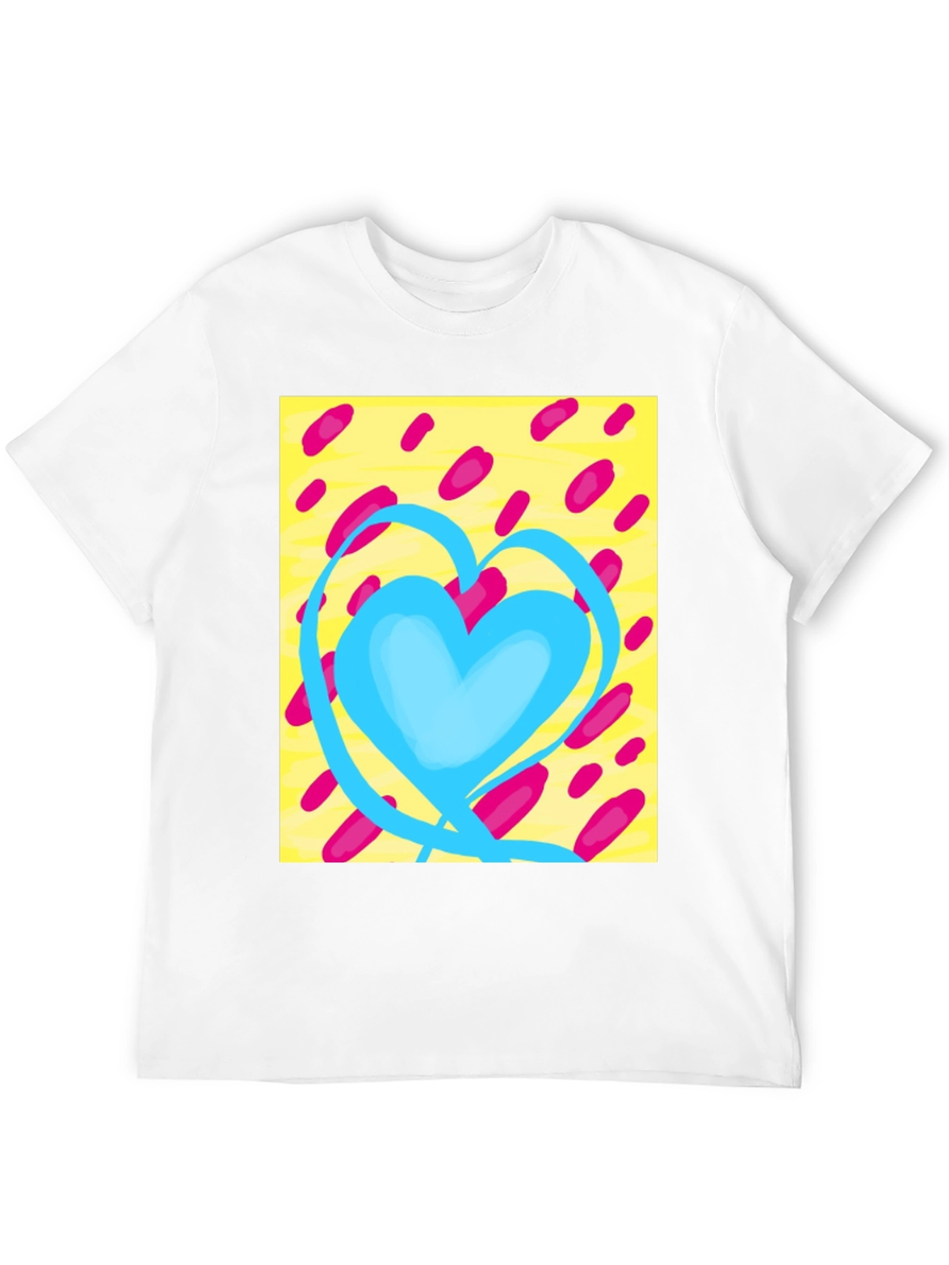 Funky Heart Graphic Tee - Casual Style