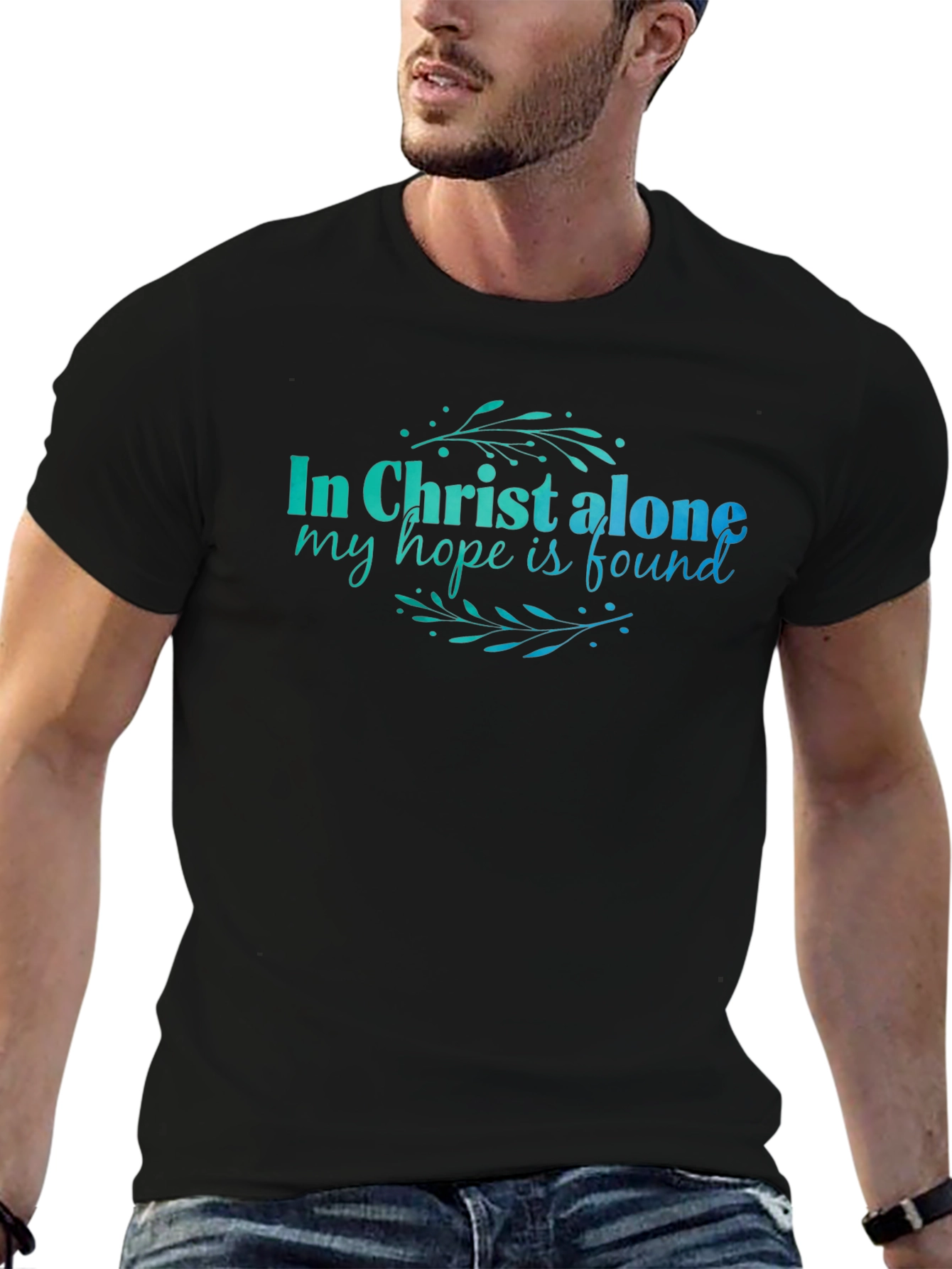 In Christ Alone Graphic Tee - Religious Black T-Shirt