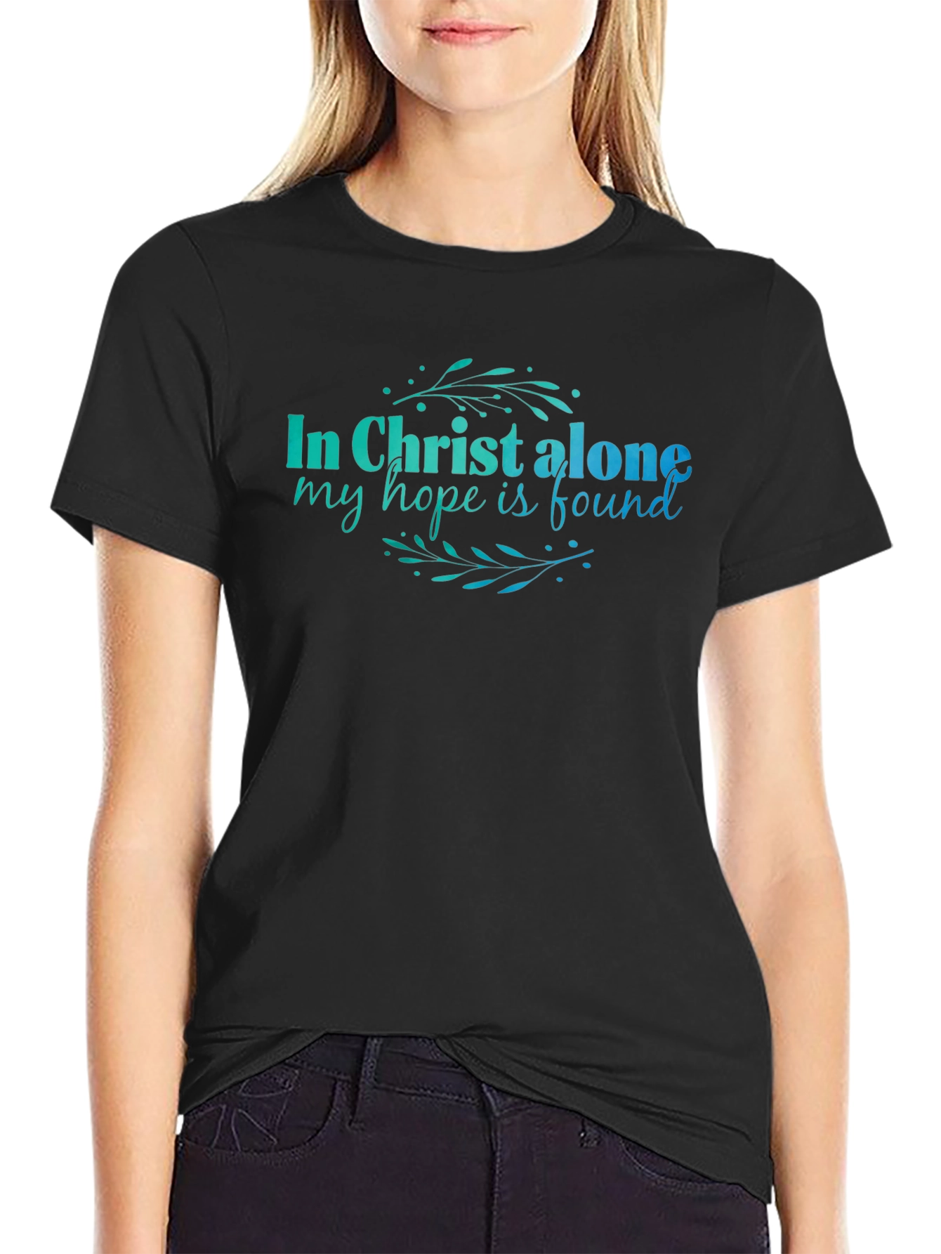 In Christ Alone Graphic Tee - Religious Black T-Shirt