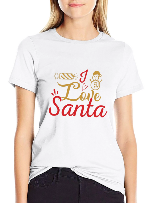 I Love Santa Christmas Graphic Tee