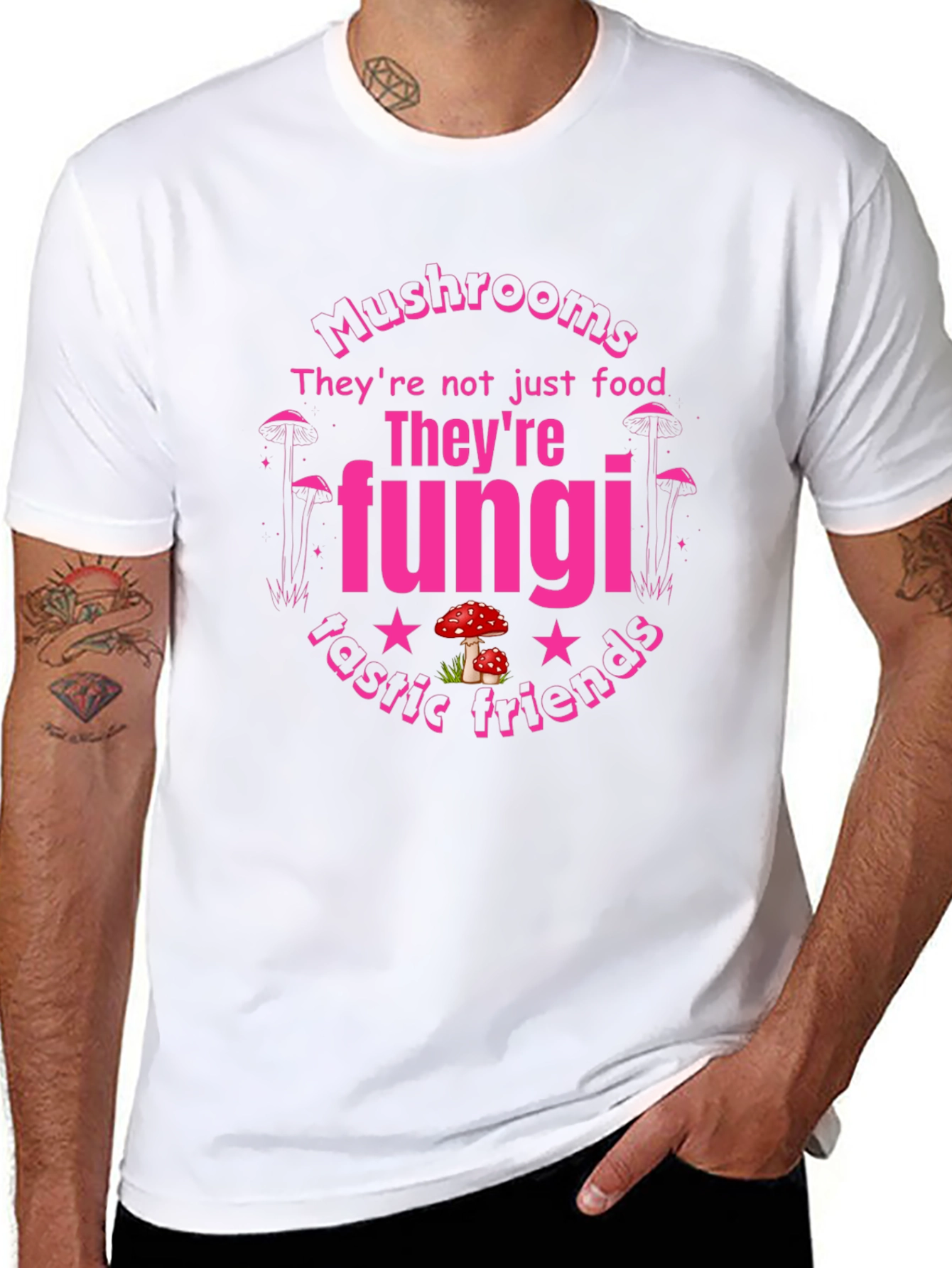 Funghi Fan T-Shirt - Mushrooms Fantastic Friends Tee