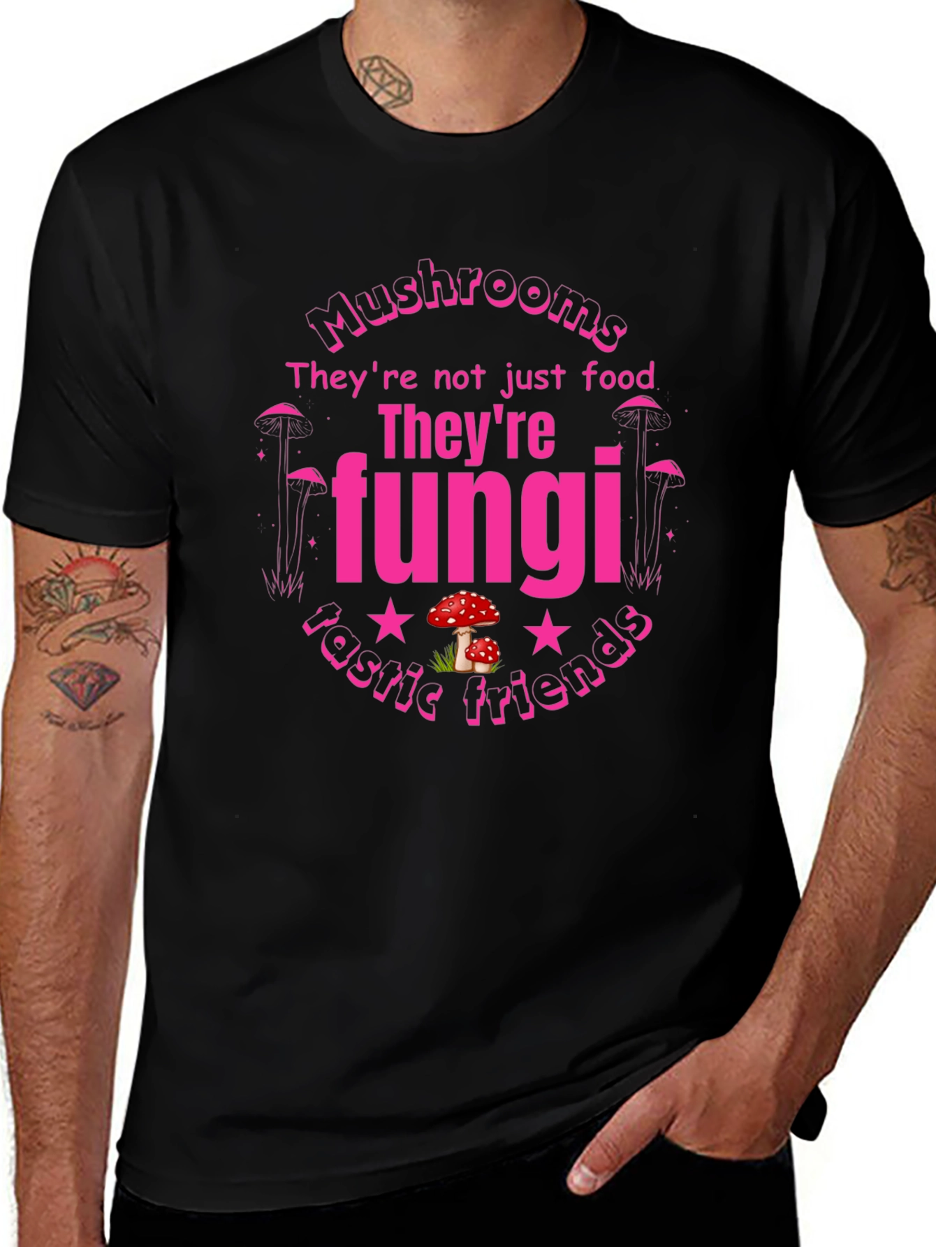 Funghi Fan T-Shirt - Mushrooms Fantastic Friends Tee